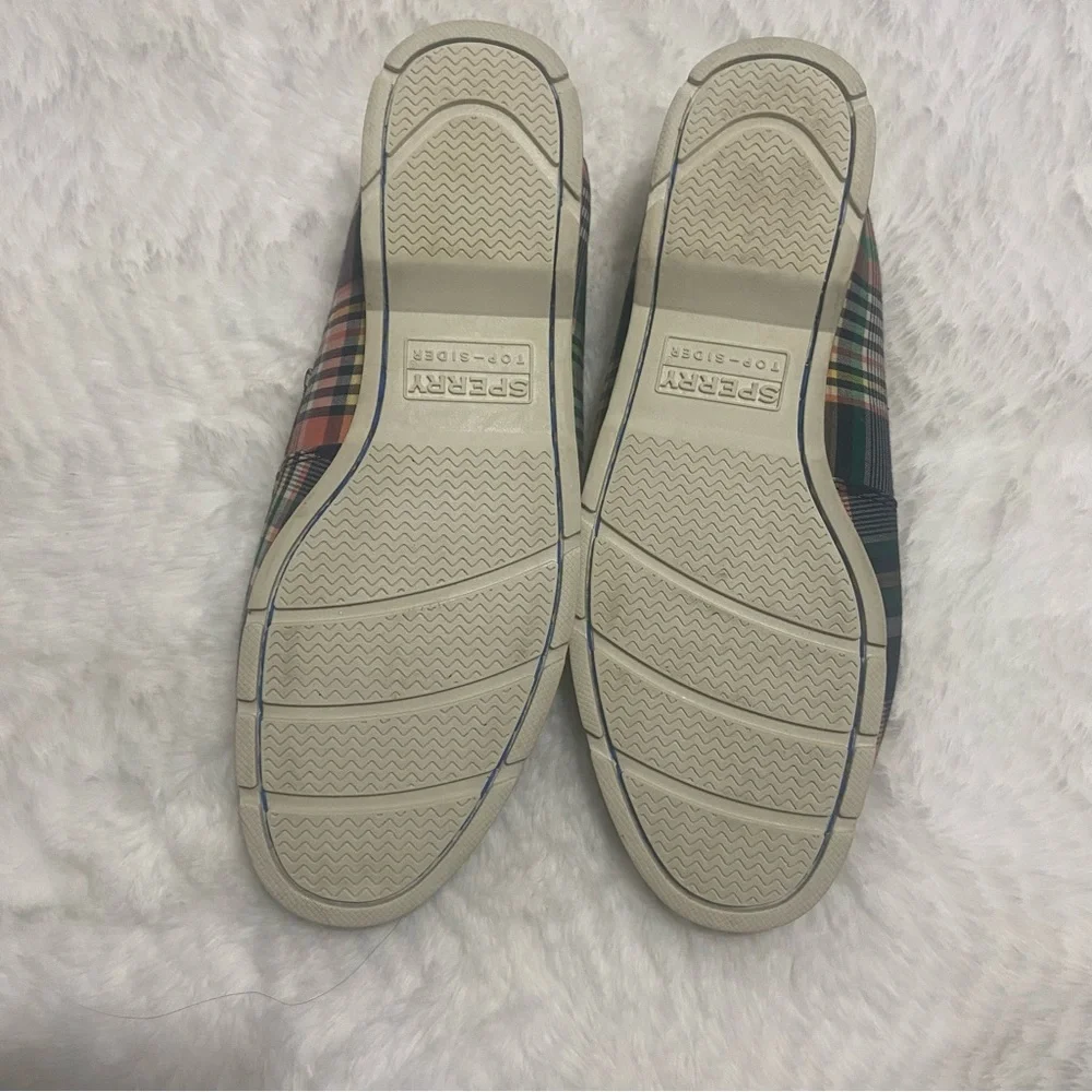 Sperry Men's Plaid Boat Shoes - Blue and Green